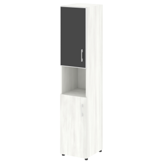 Стеллаж высокий узкий LT-SU 1.4R white/black